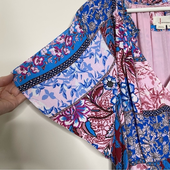 By Anthropologie Robin Tiered Mini Dress vacation date night summer party - Picture 6 of 10